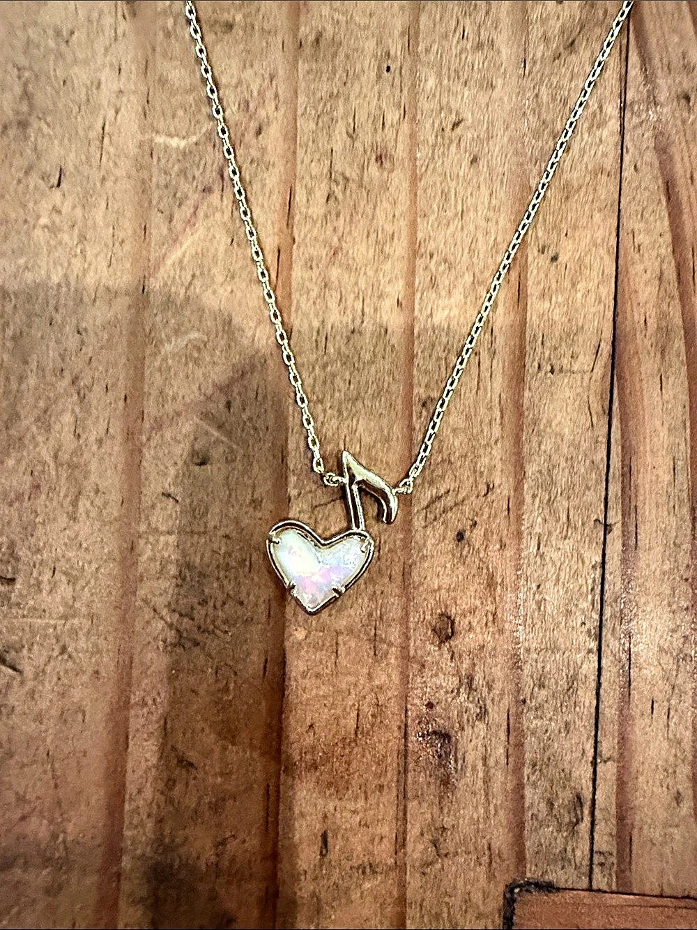 Heart Music Note Short Pendant